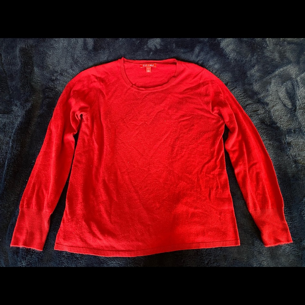 Roz & Ali RED Light SWEATER